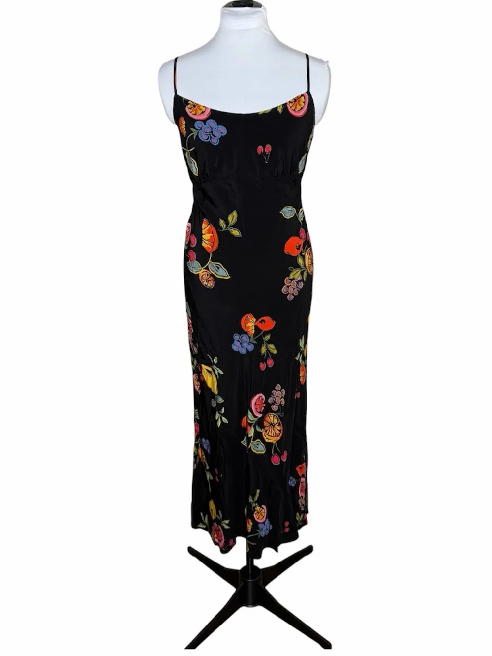 ASTR The Label Charisma Tie Back Sleeveless Midi Dress Size Large Mixed Fruit
